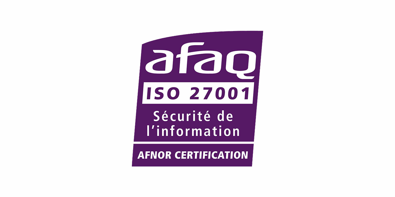 Logo AFAQ ISO 27001 - Sécurité de l’information - AFNOR Certification