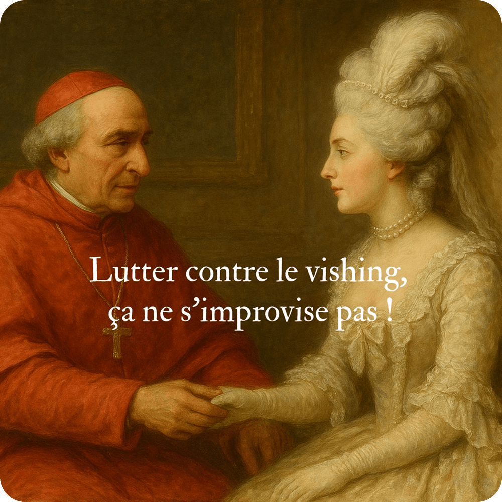 Visuel de sensibilisation Hucency rappelant que lutter contre le vishing ne s’improvise pas.